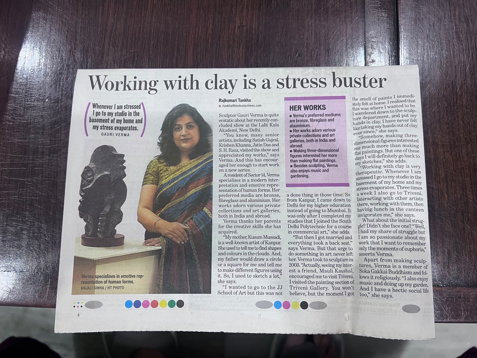 Working with clay is a stress buster — Hindustan Times