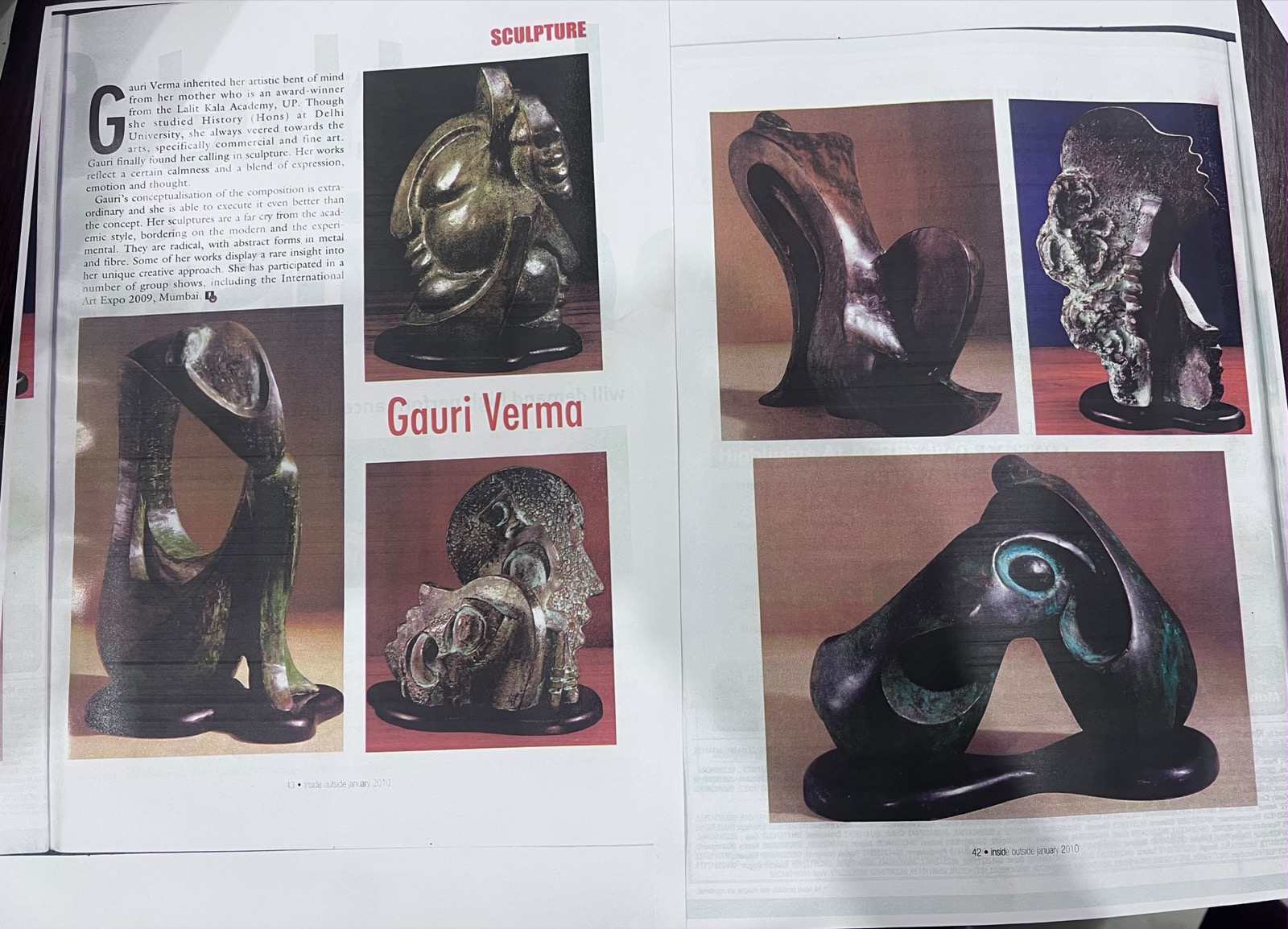 Gauri Verma feature — Inside Outside, January 2010