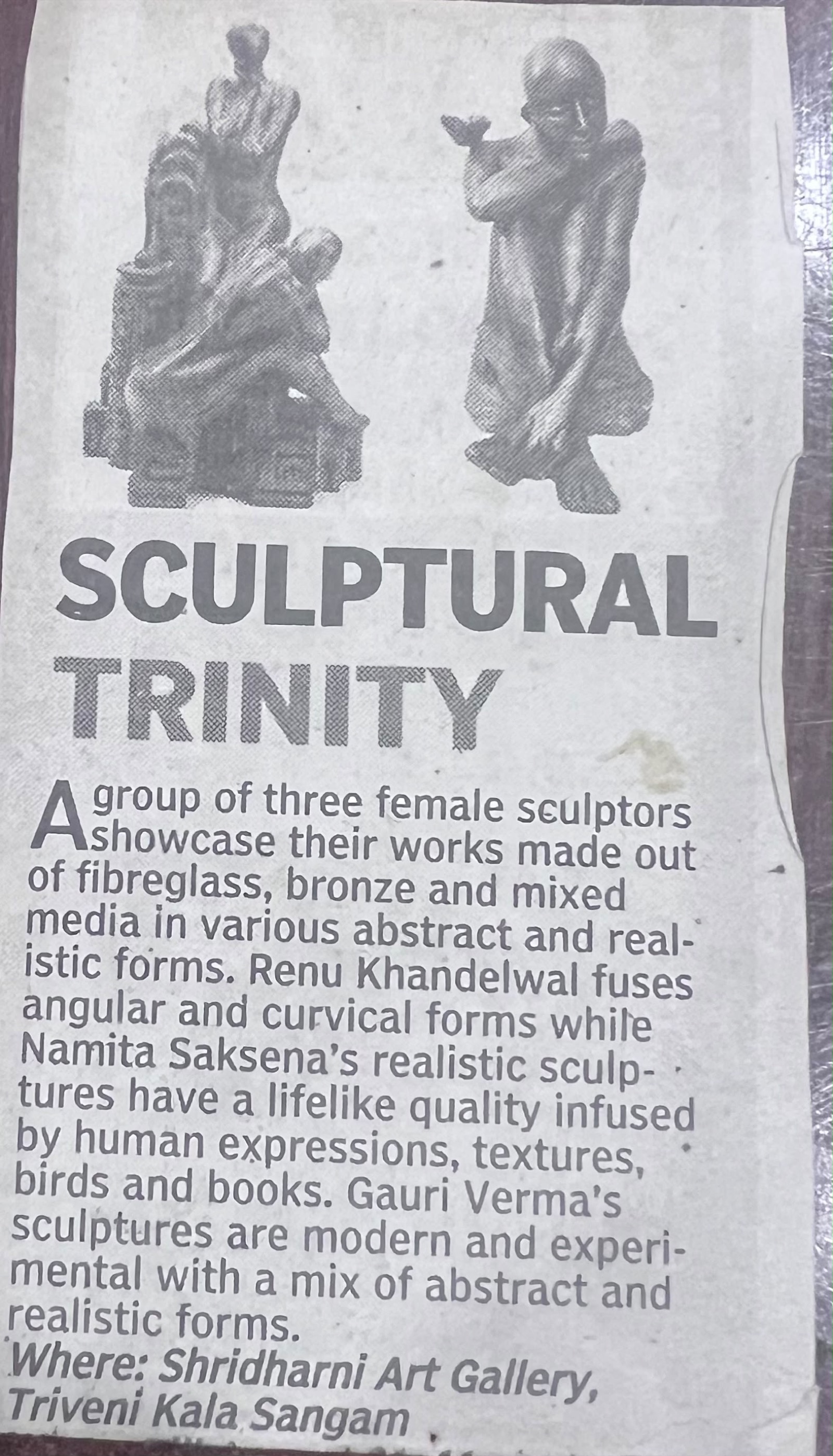 Sculptural Trinity — Shridharani Art Gallery